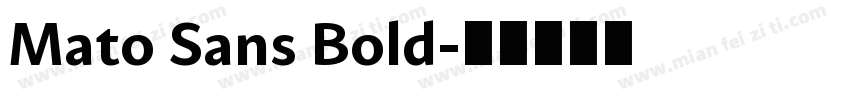 Mato Sans Bold字体转换